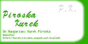 piroska kurek business card